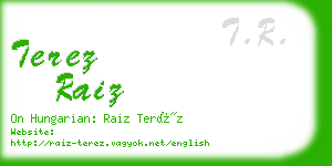 terez raiz business card